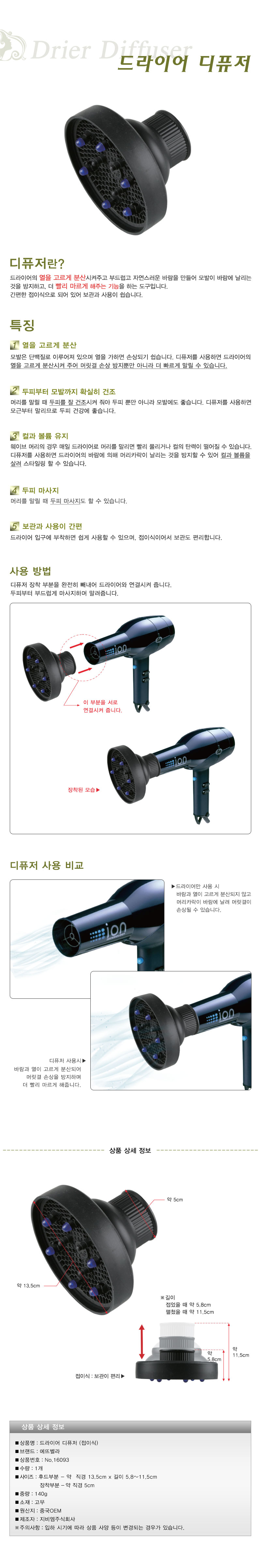 세븐뷰티 드라이어 디퓨저