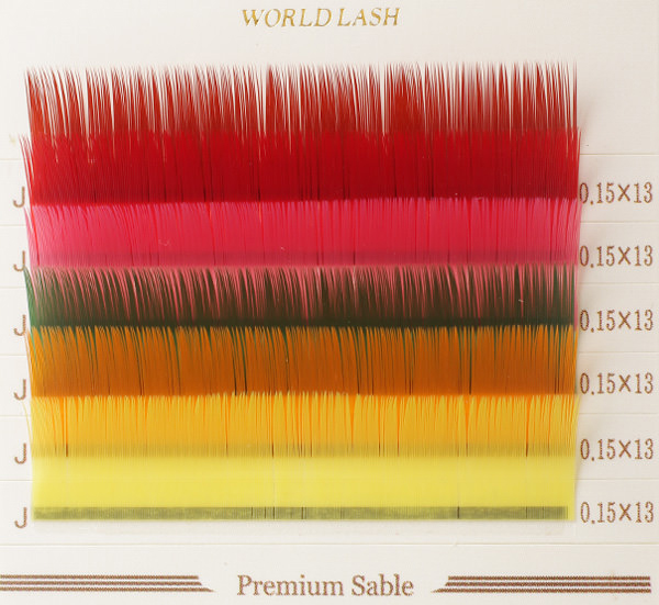 [WORLD LASH]컬러 MIX 레드계열 J컬 0.15mm_3