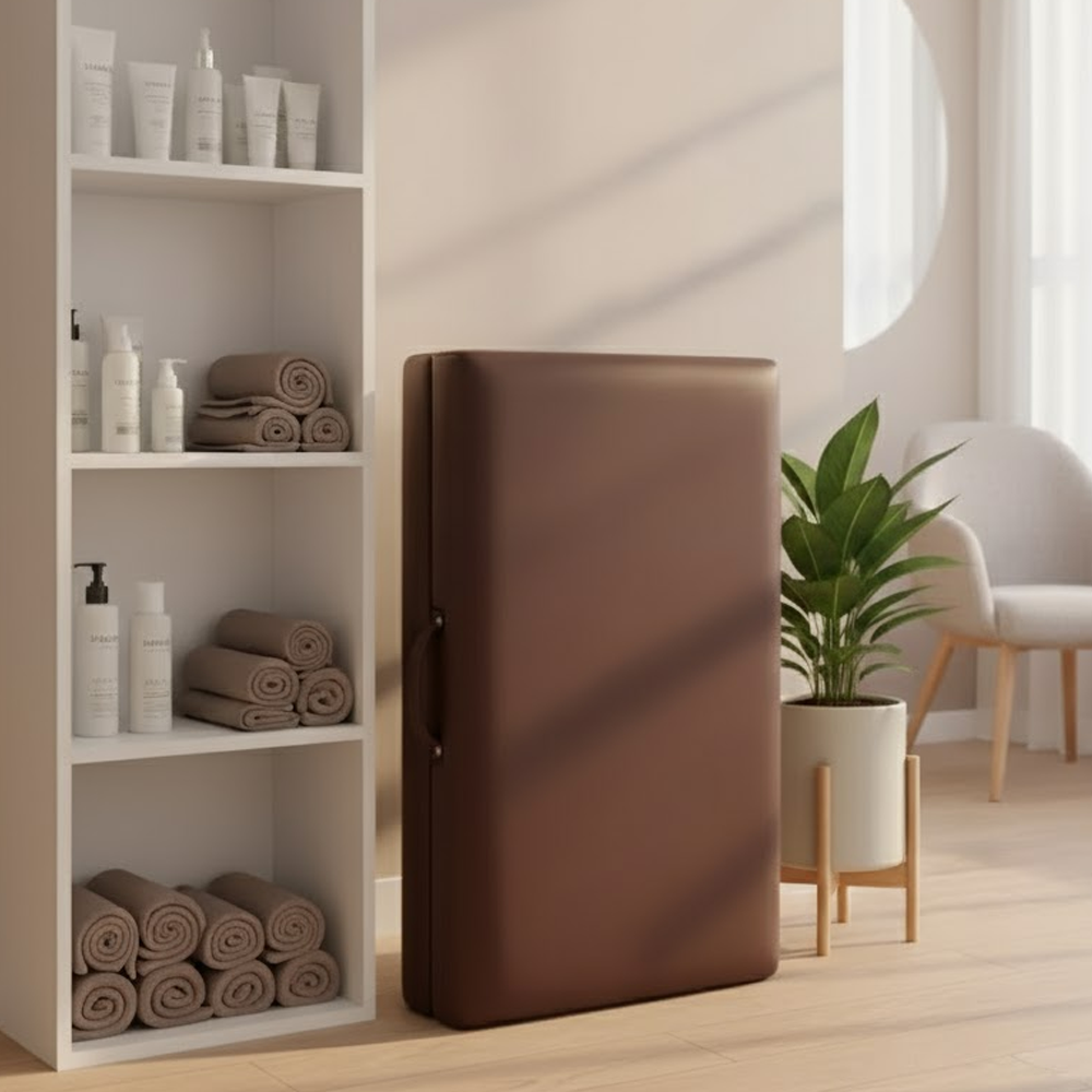 경량 접이식마사지침대 A-0013 브라운_4