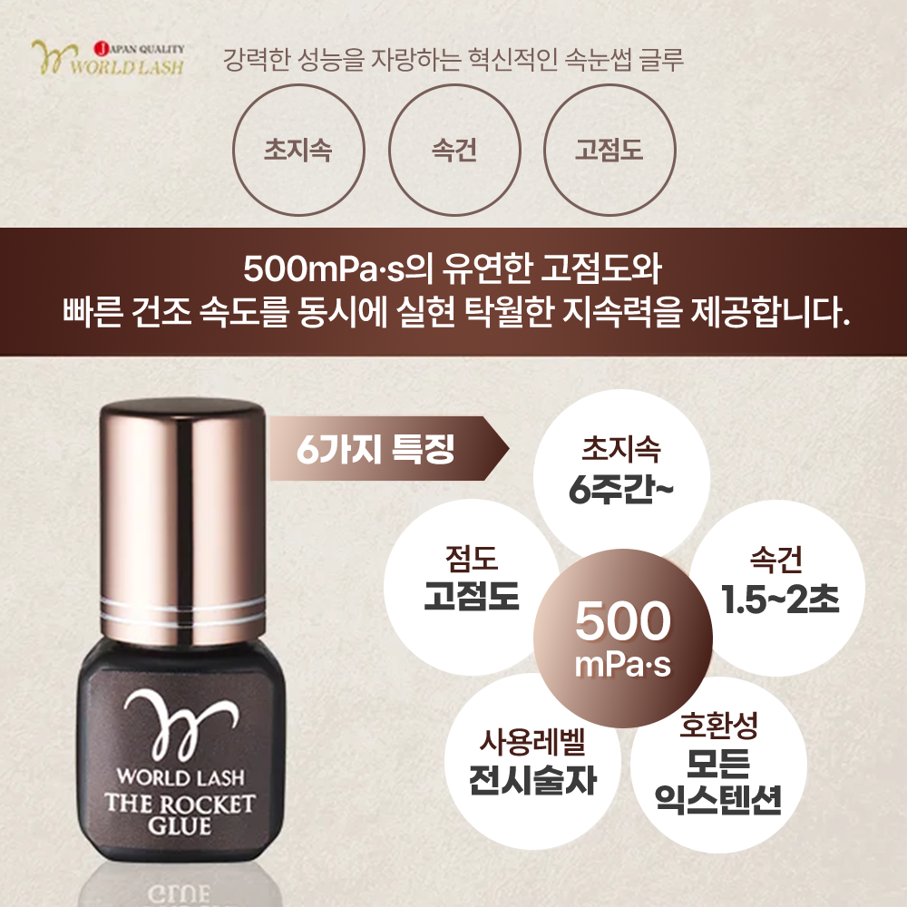[해외] [WORLD LASH] 로켓 글루 500mPa 5mL_1